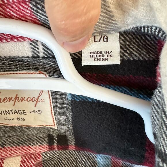 Weatherproof Vintage Full Zip Flannel Plaid Shacket with pockets Large - Picture 8 of 9